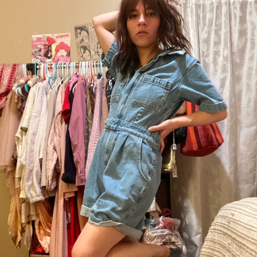 BDG Denim Romper Coverall Jumpsuit